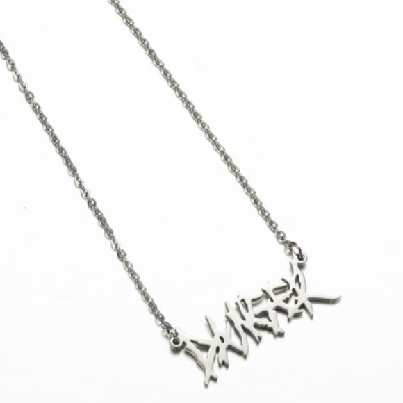 DANGER Hip Hop Necklace Stainless Steel With Penda - Picture 1 of 2